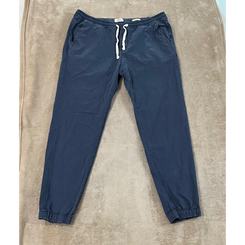 Marine Layer Saturday Joggers Men's XL Navy Blue Slim Fit Organic Cotton GOOD